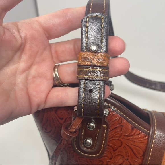 MC Mark Chantal Leather Embossed Shoulder Bag Multicolor - Picture 6 of 16